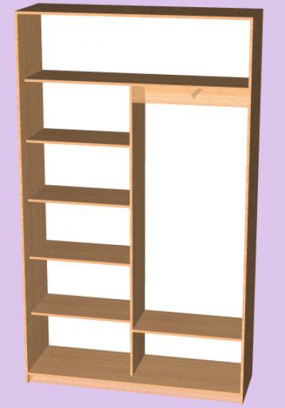 Шкаф-купе стандартный 1400х450х2370